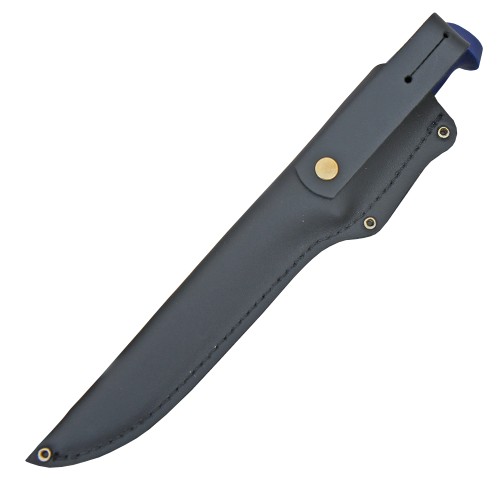 MARTTIINI Oy Filleting Knife "Martef Filleting Knife 15" Handle blue Leather sheath